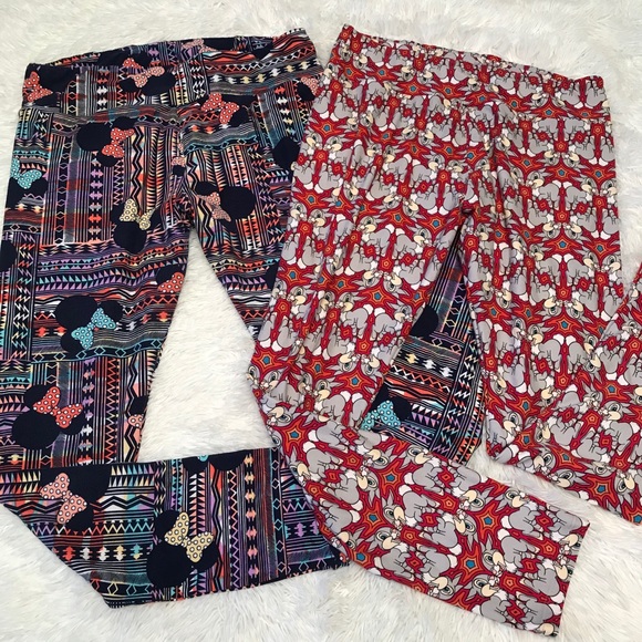 Disney LuLaRoe TC Leggings 2 pairs Minnie Thumper